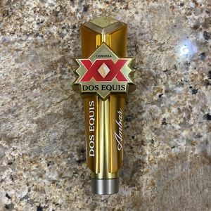 Dos Equis amber keg handle